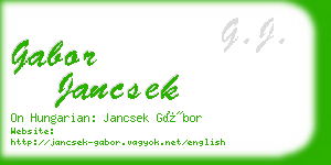 gabor jancsek business card